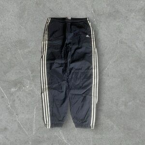 Adidas Black Joggers with White Stripes